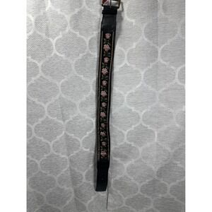 Vintage Leather Belt Floral Tapestry Embroidered‎ Women's Accessory